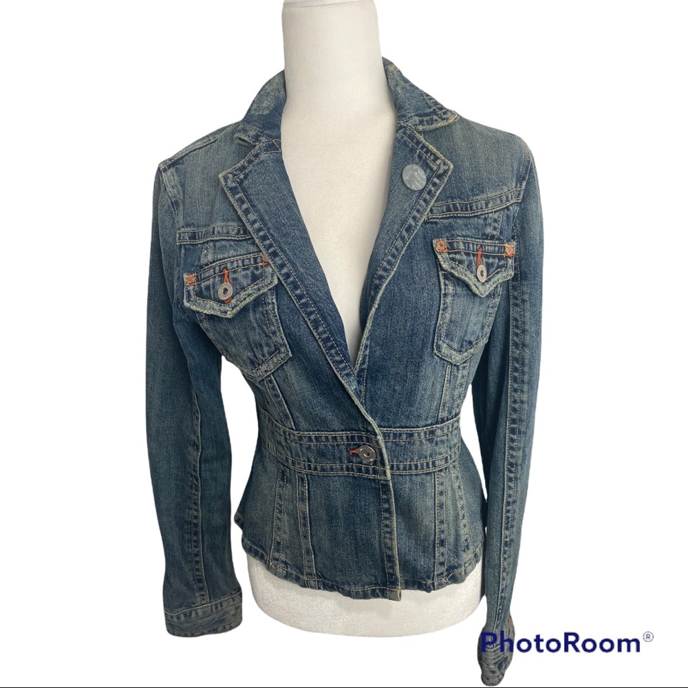Miss Me jacket M blue jean color perfect condition